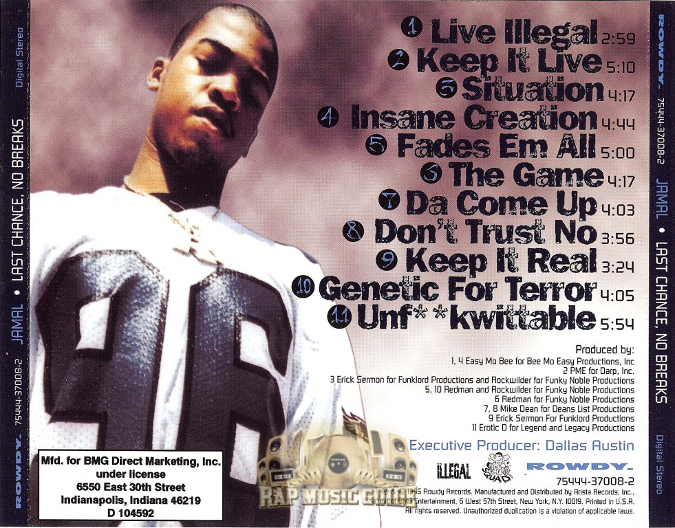 Jamal - Last Chance, No Breaks: CD | Rap Music Guide